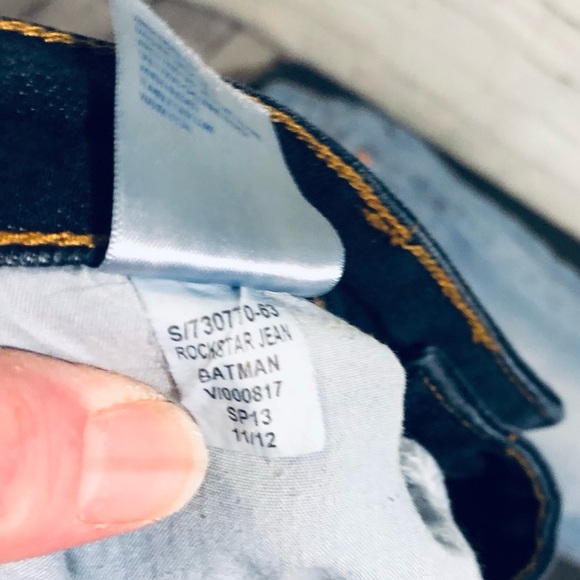 Old Navy Rockstar Jeans Skinny Blue Dark Wash Denim Stretchy Size 10R - Picture 5 of 6